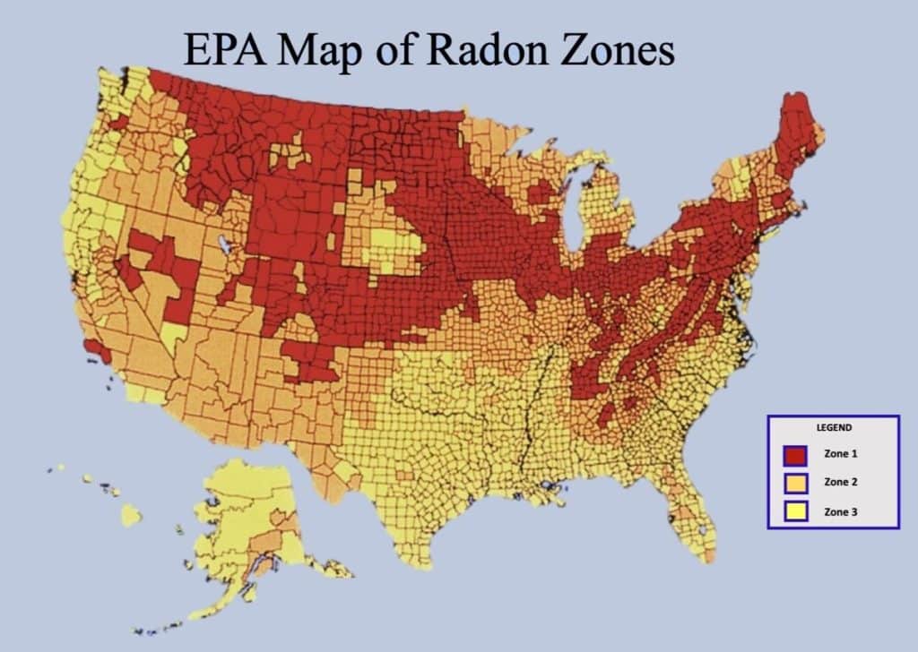 Why Radon Is Invisible Killer In Homes Epic Radon Solutions Epa Maps Of Radon Zones 1024x728 